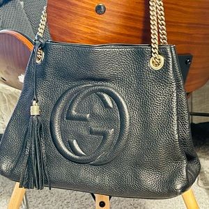 Gucci gold chain bag